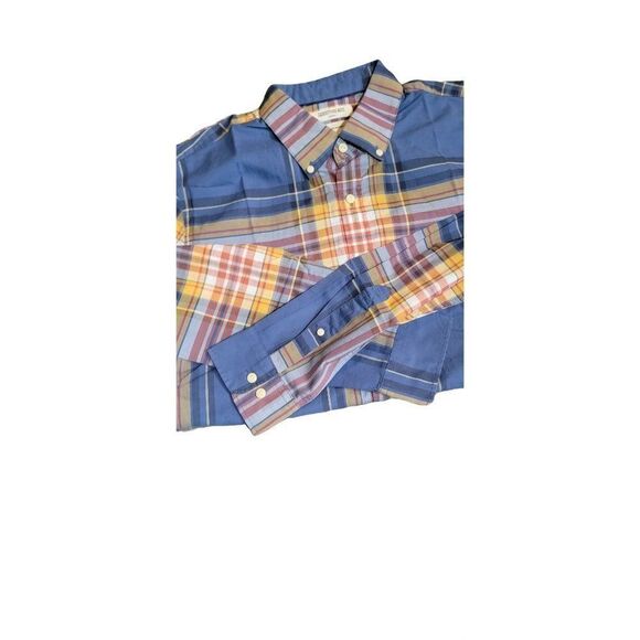 Goodthread Mens Multicolor Plaid Standard Long Sleeve Button Up Shirt Size LT - Picture 4 of 5